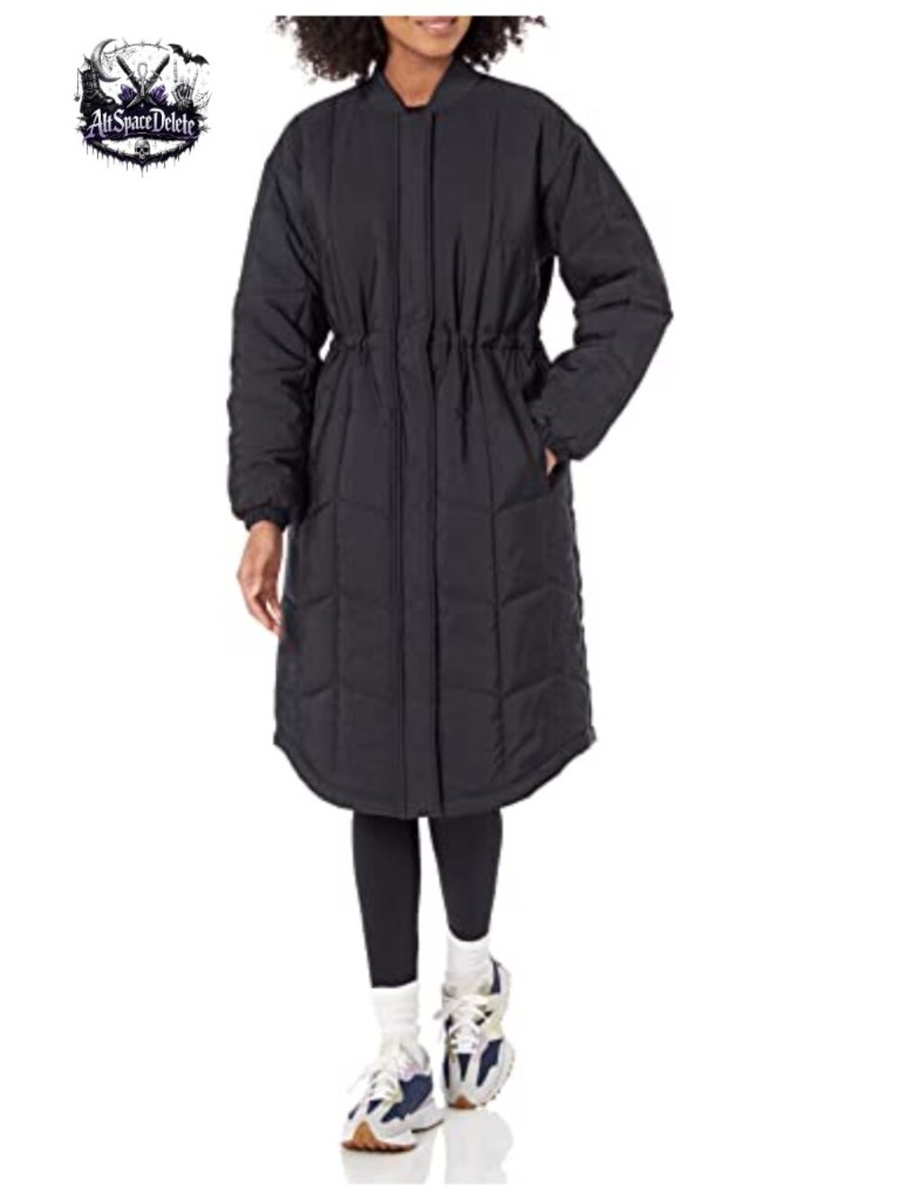 Oversized Quilted Coat Water-Resistant Polyester Taffeta Winter Jacket